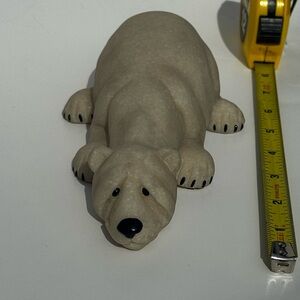 Vintage Quarry Critters polar bear "Papa" Cream  Figurine second Nature Design